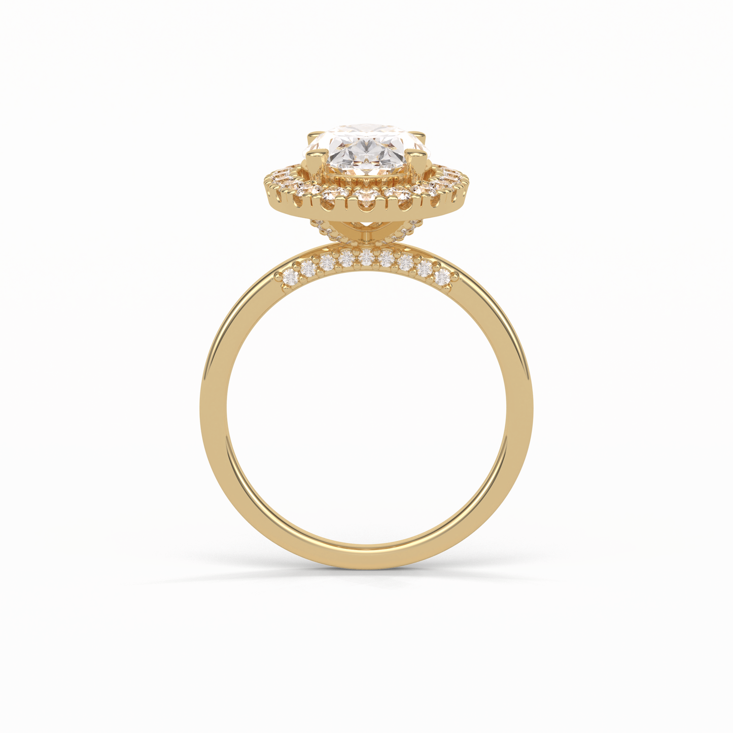 Oval Halo Lab Grown Diamond Engagement Ring