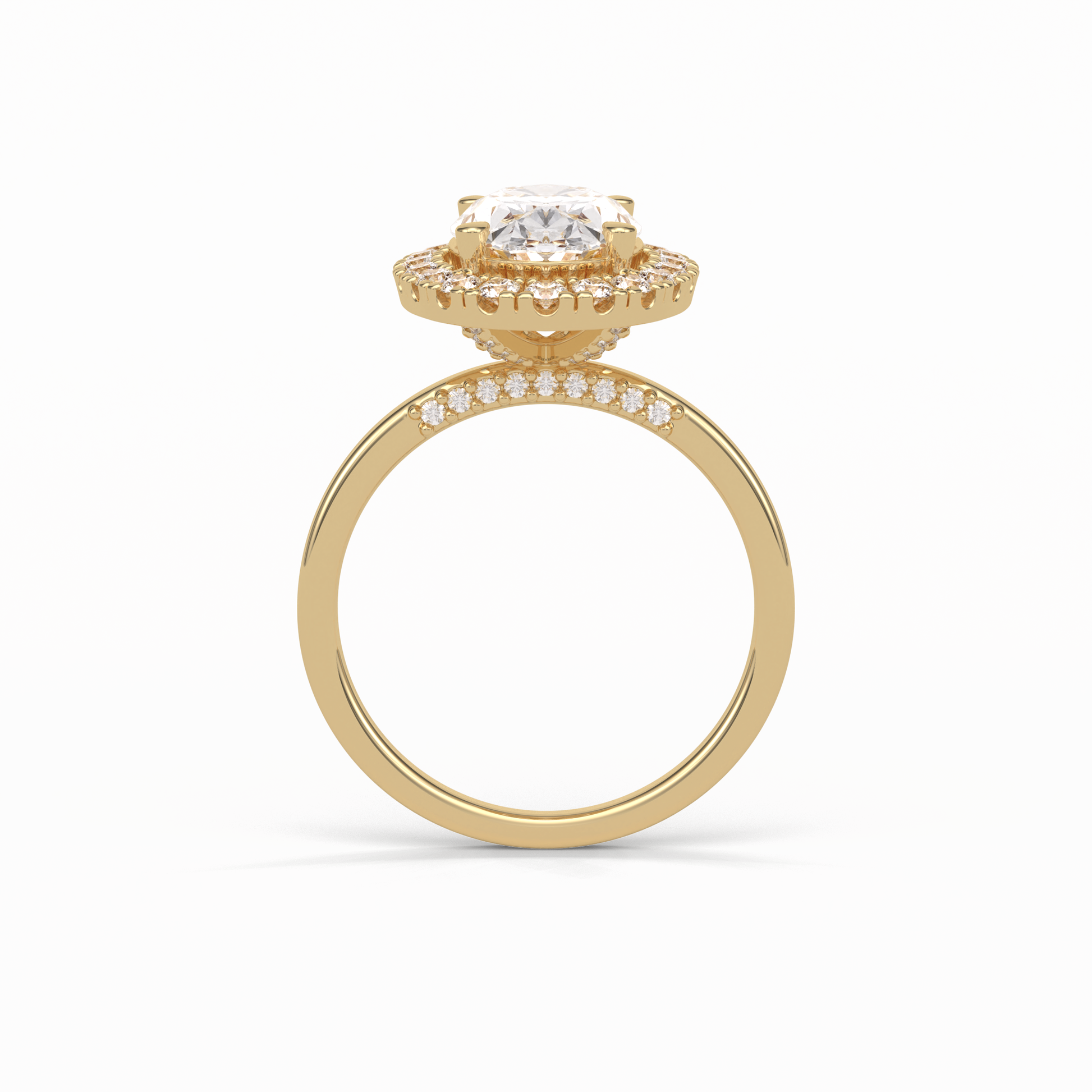 Oval Halo Lab Grown Diamond Engagement Ring