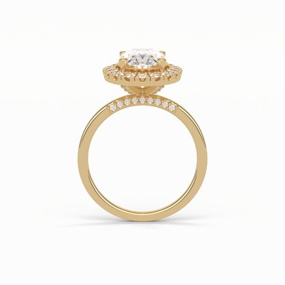 Oval Halo Lab Grown Diamond Engagement Ring