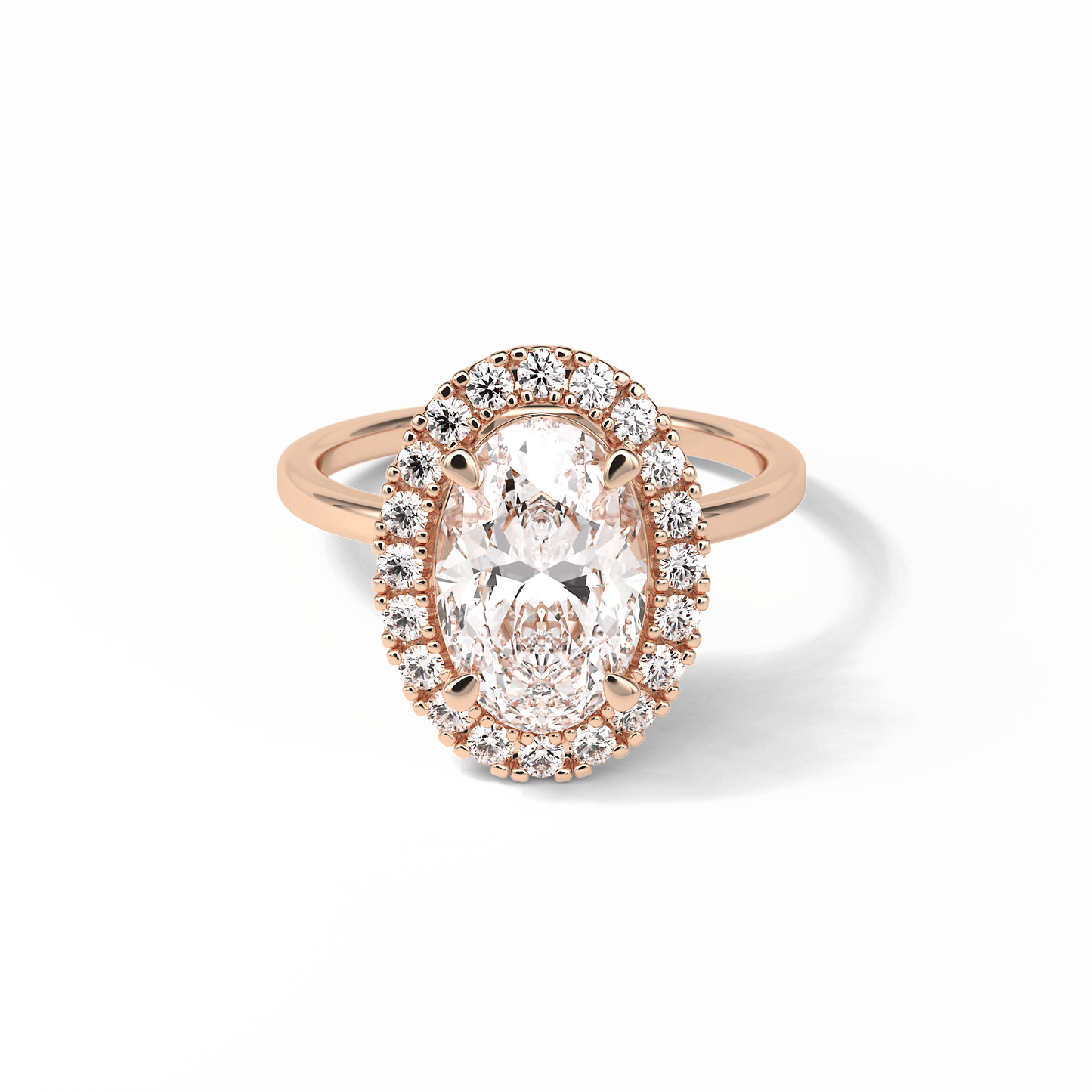 Oval Halo Lab Grown Diamond Engagement Ring