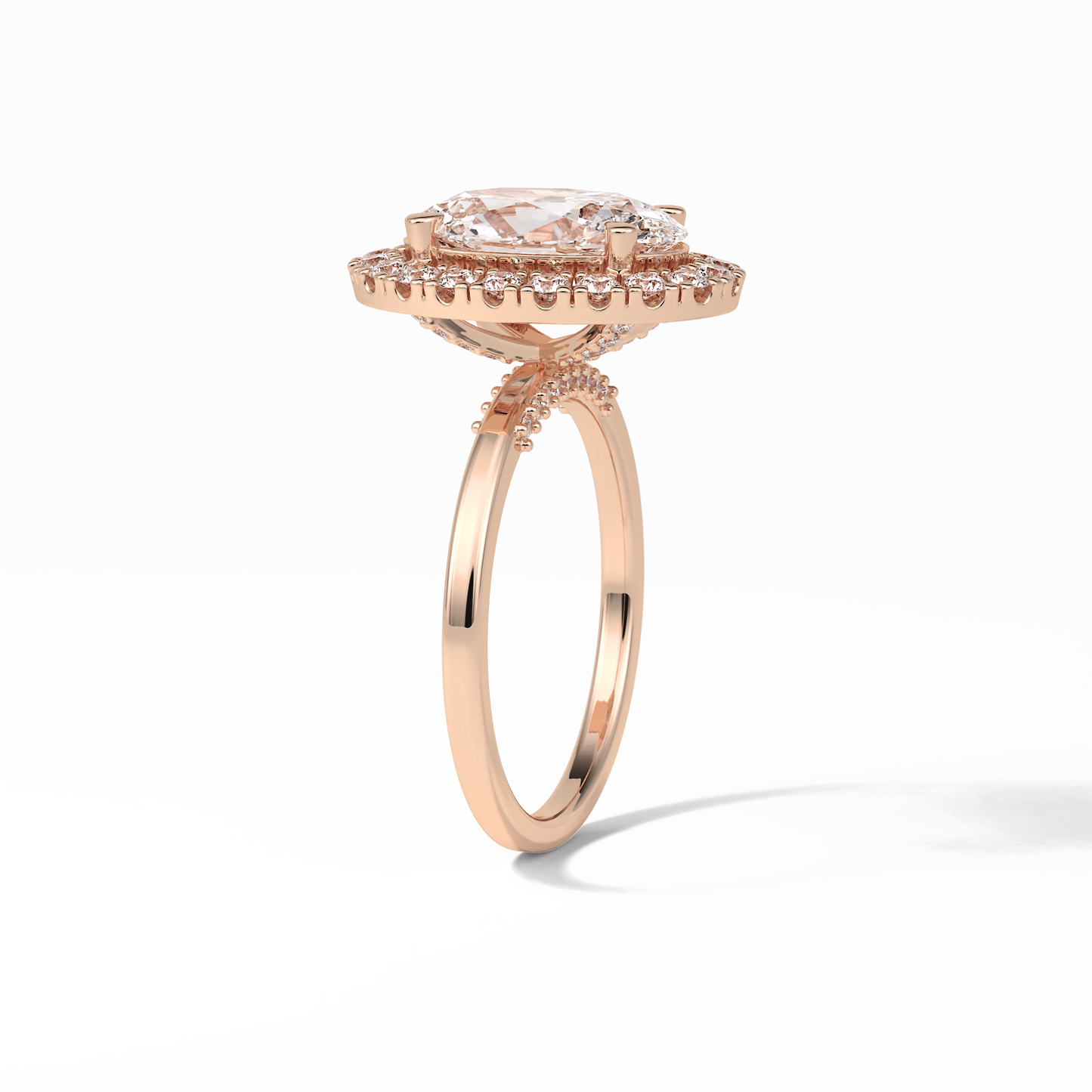Oval Halo Lab Grown Diamond Engagement Ring