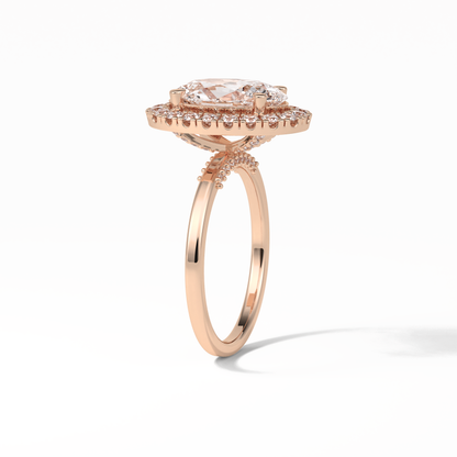 Oval Halo Lab Grown Diamond Engagement Ring
