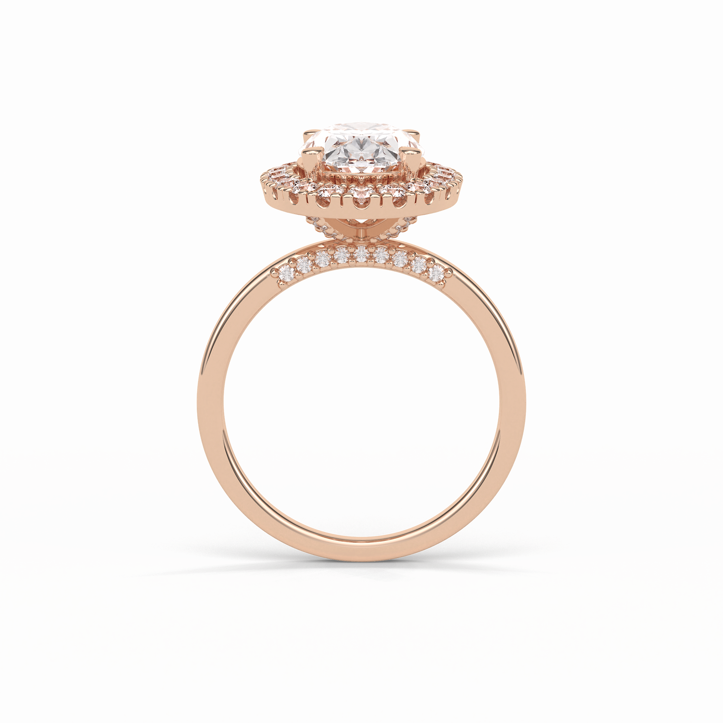 Oval Halo Lab Grown Diamond Engagement Ring
