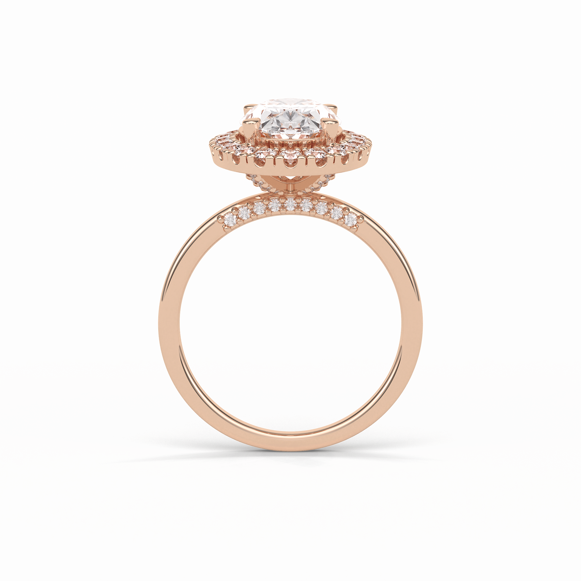 Oval Halo Lab Grown Diamond Engagement Ring