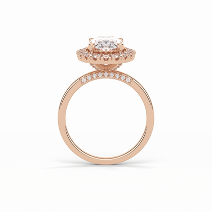 Oval Halo Lab Grown Diamond Engagement Ring