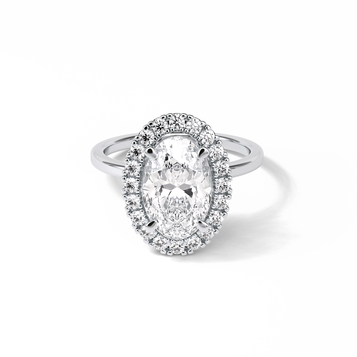 Oval Halo Lab Grown Diamond Engagement Ring