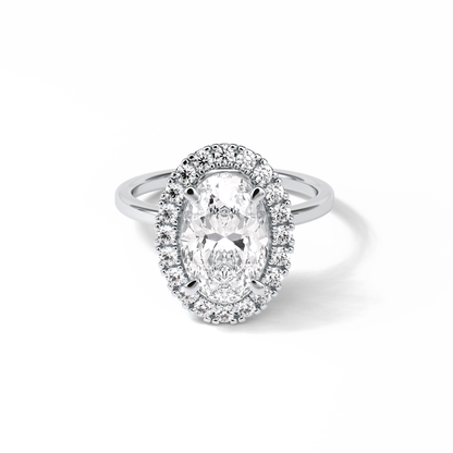 Oval Halo Lab Grown Diamond Engagement Ring
