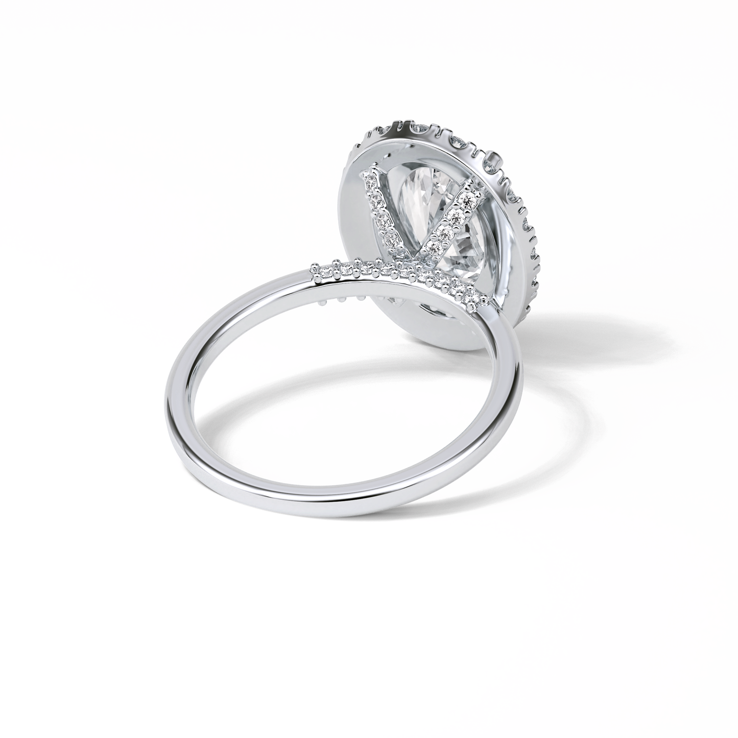 Oval Halo Lab Grown Diamond Engagement Ring