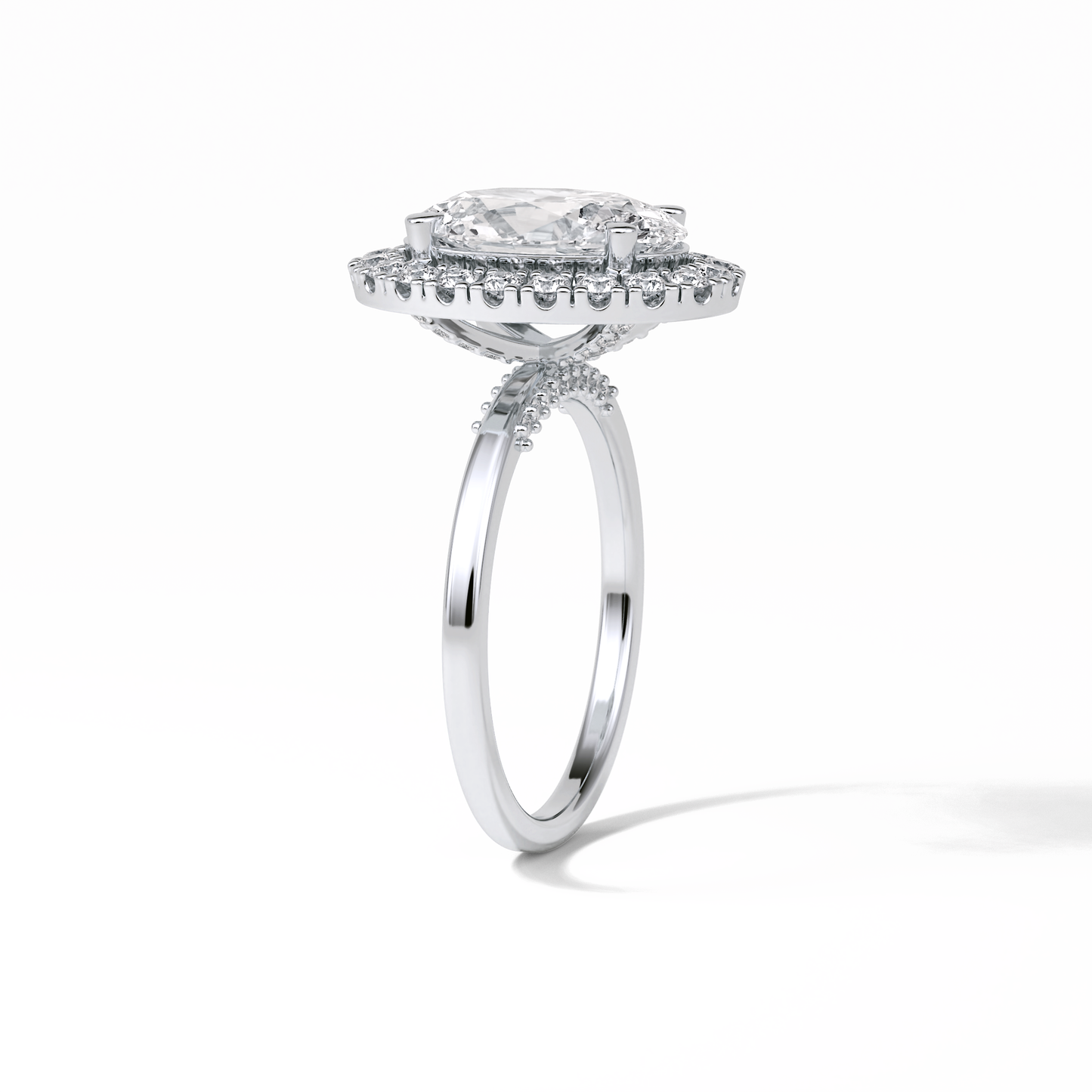 Oval Halo Lab Grown Diamond Engagement Ring
