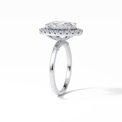 Oval Halo Lab Grown Diamond Engagement Ring