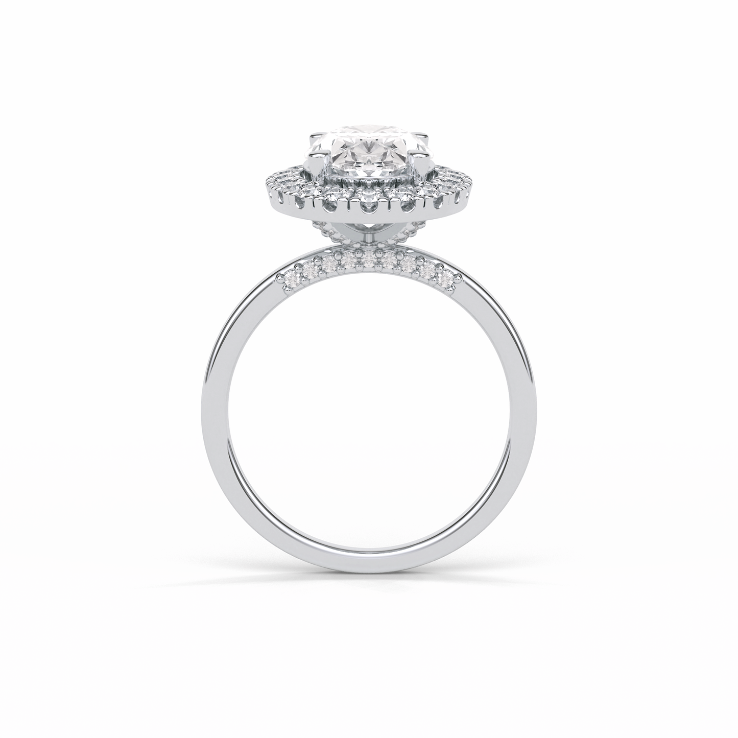 Oval Halo Lab Grown Diamond Engagement Ring