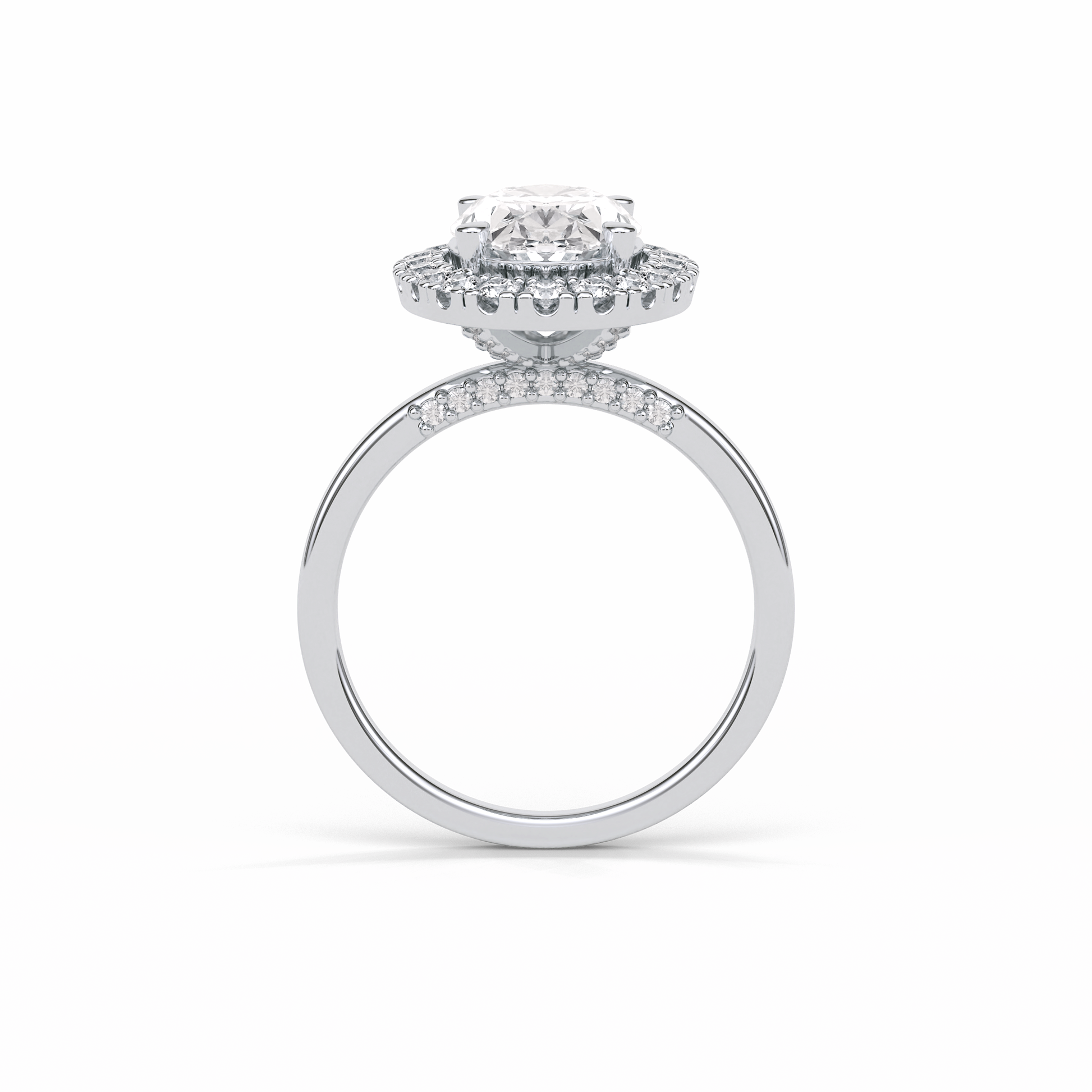 Oval Halo Lab Grown Diamond Engagement Ring