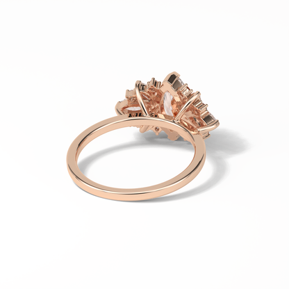 Marquise Cluster Lab Grown Diamond Engagement Ring