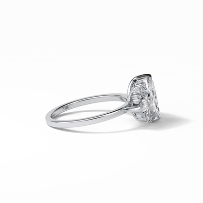 Marquise Cluster Lab Grown Diamond Engagement Ring