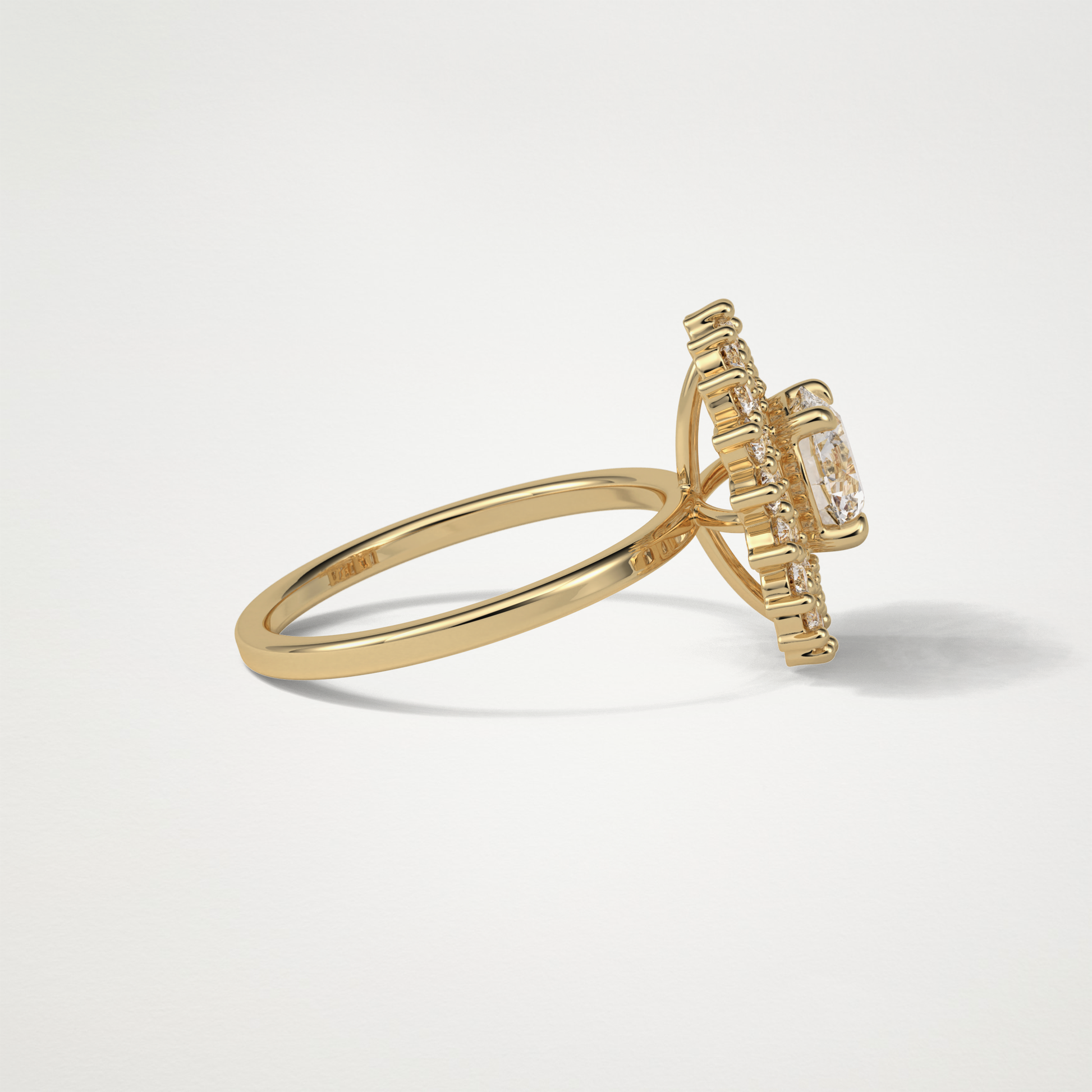 Round Double Halo Lab Grown Diamond Engagement Ring