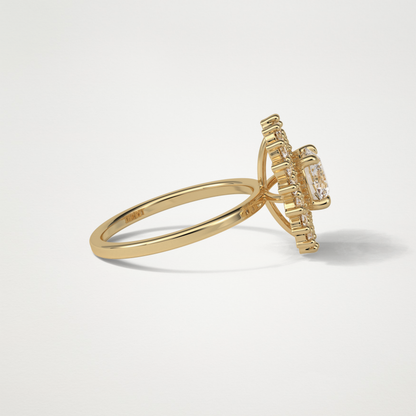 Round Double Halo Lab Grown Diamond Engagement Ring