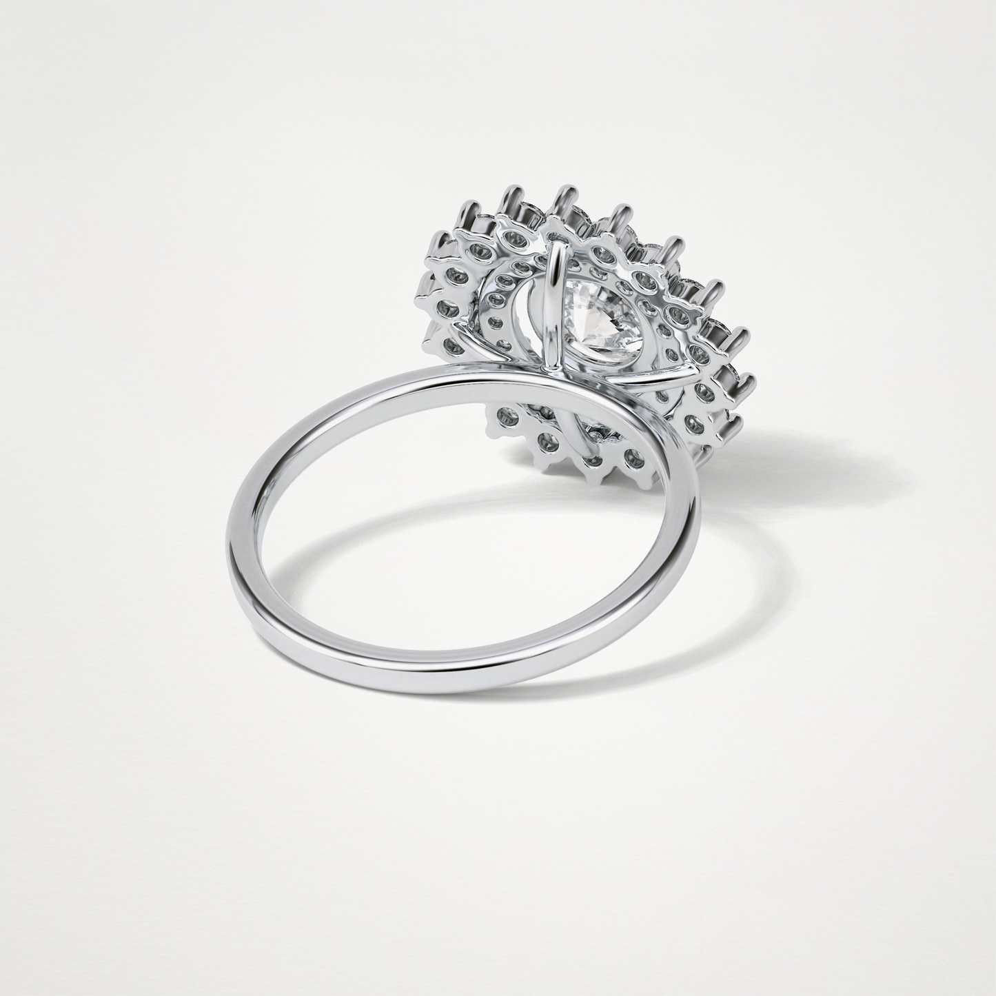 Round Double Halo Lab Grown Diamond Engagement Ring