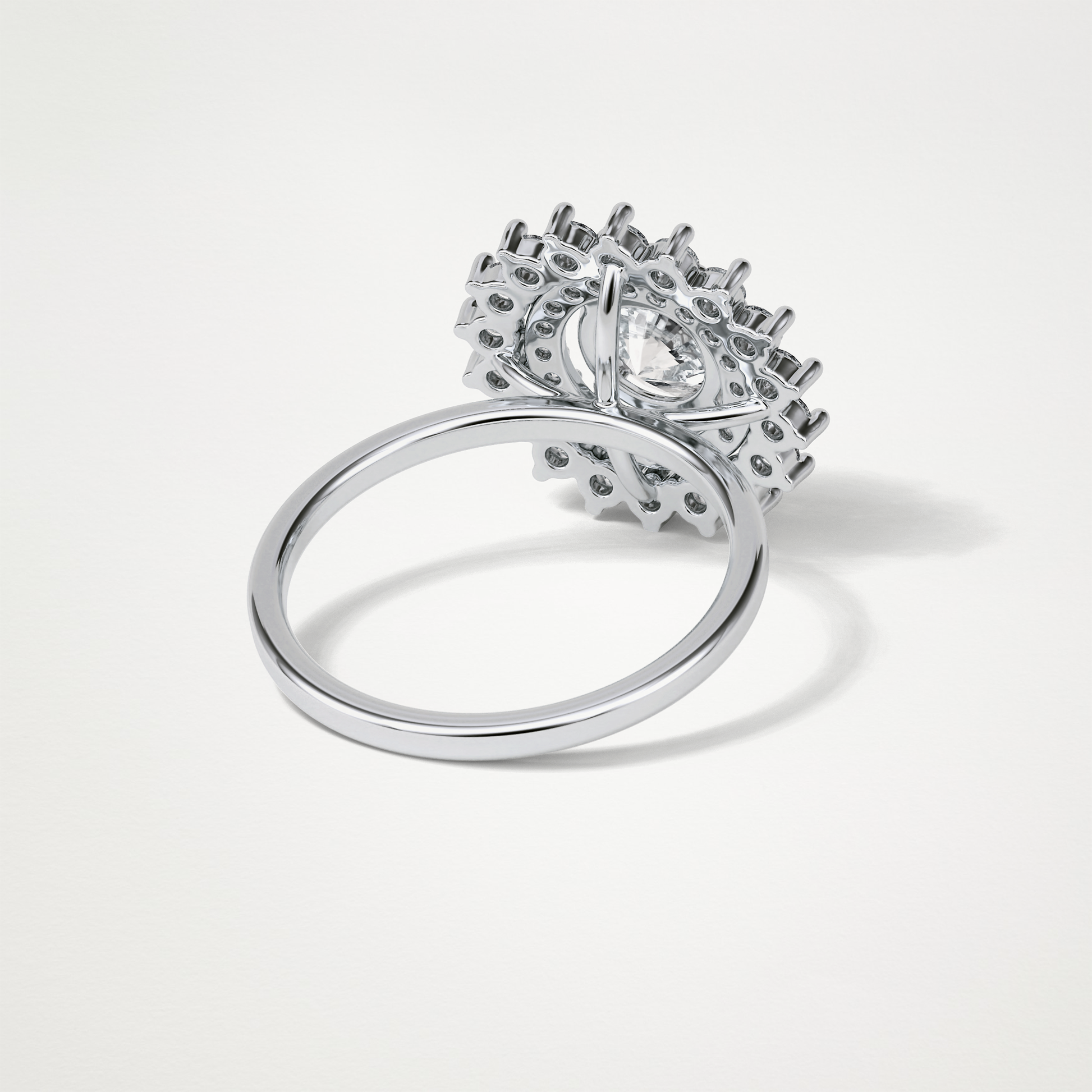 Round Double Halo Lab Grown Diamond Engagement Ring