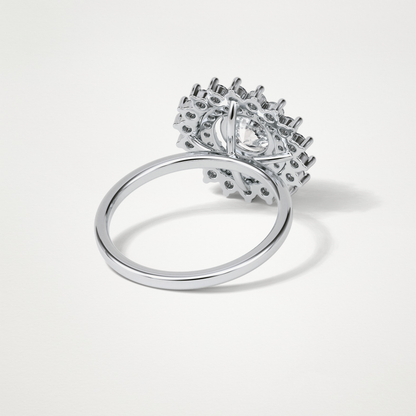 Round Double Halo Lab Grown Diamond Engagement Ring