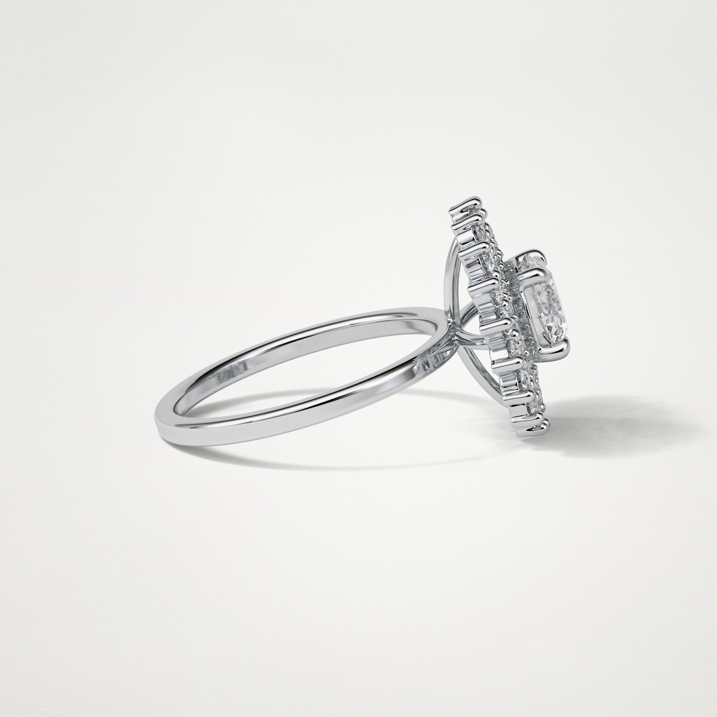 Round Double Halo Lab Grown Diamond Engagement Ring