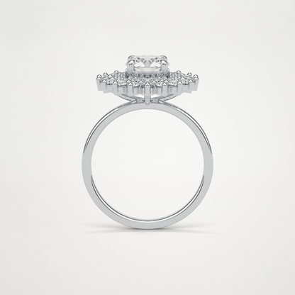 Round Double Halo Lab Grown Diamond Engagement Ring
