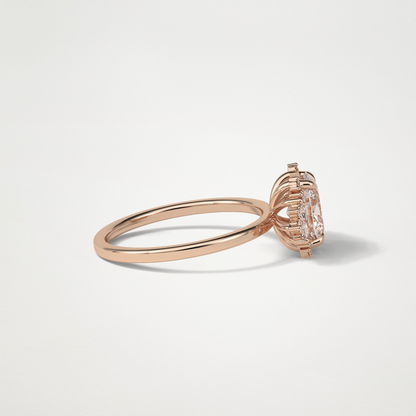 Oval Cluster Lab Grown Diamond Engagement Ring
