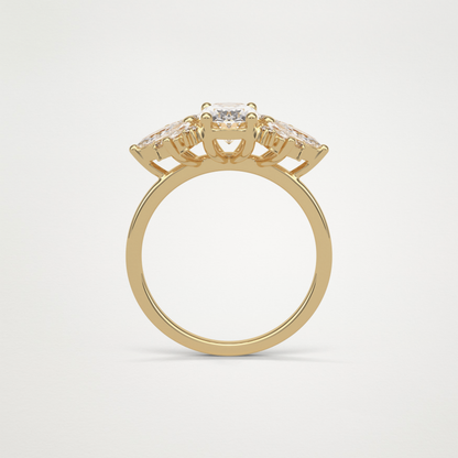 Oval Cluster Lab Grown Diamond Engagement Ring