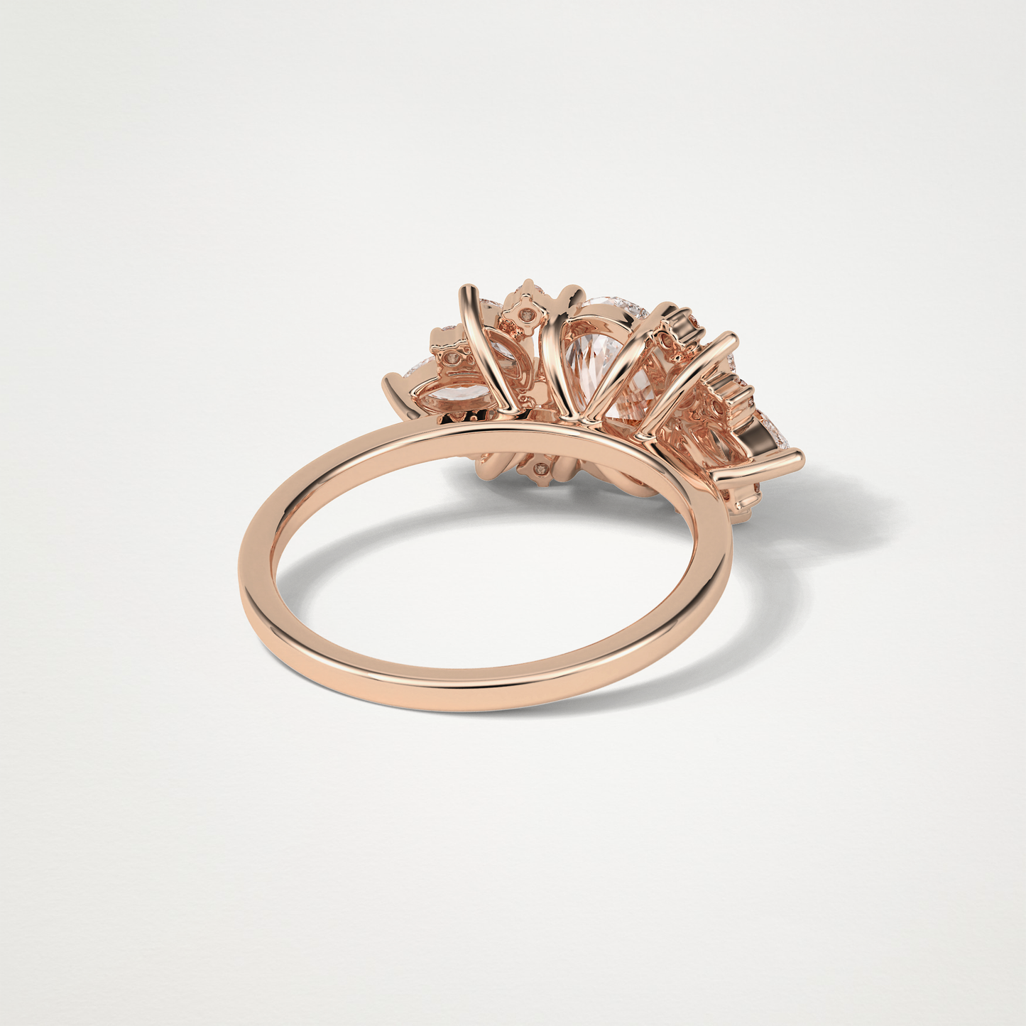 Oval Cluster Lab Grown Diamond Engagement Ring