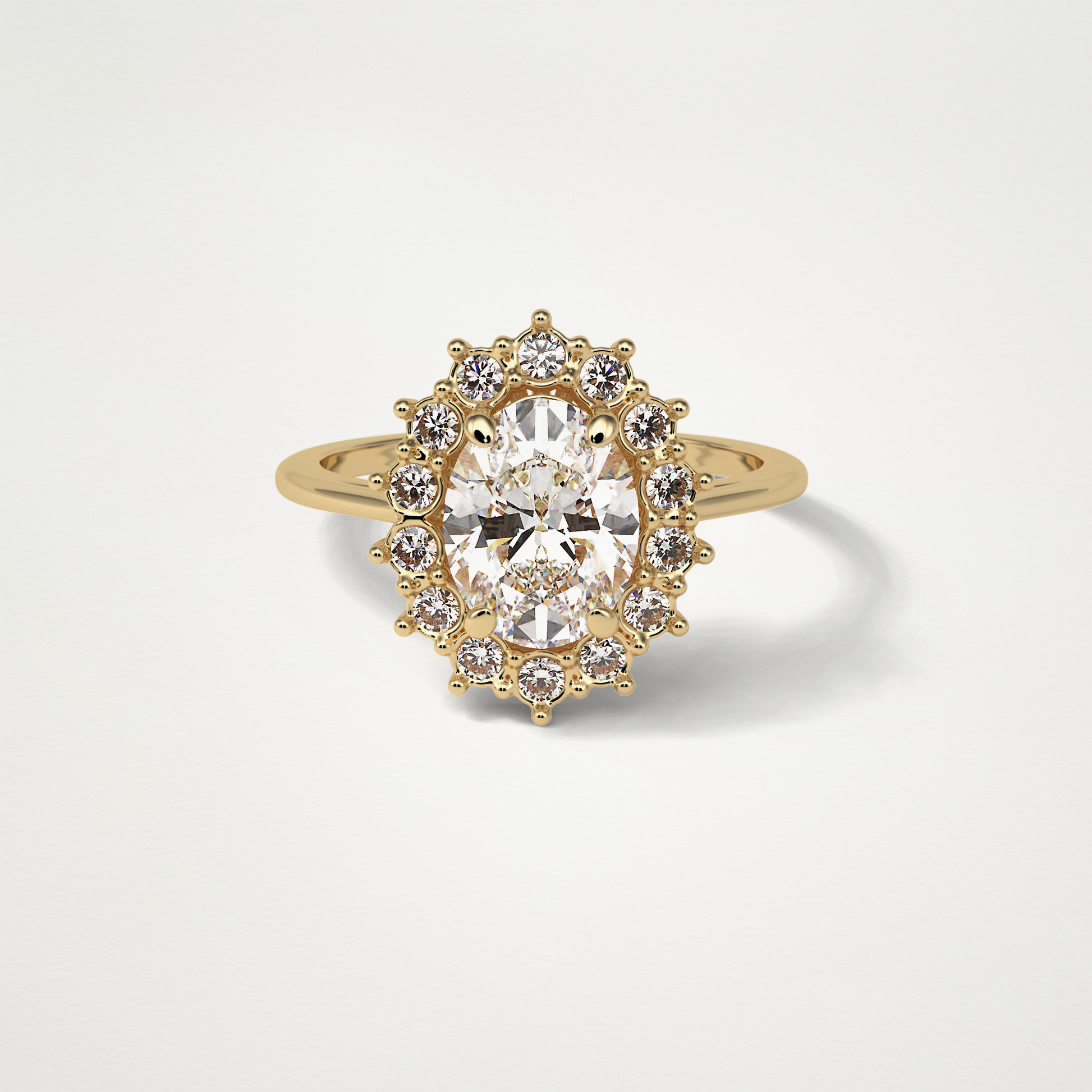 Oval Halo Lab Grown Diamond Engagement Ring