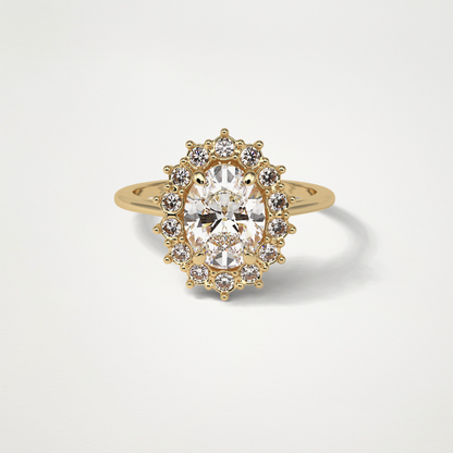 Oval Halo Lab Grown Diamond Engagement Ring