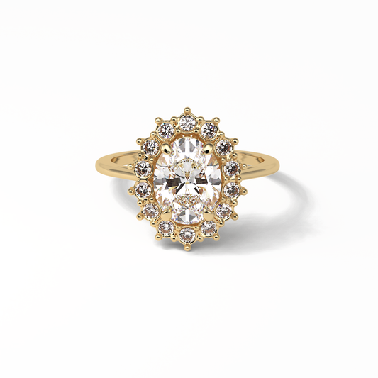 Oval Halo Lab Grown Diamond Engagement Ring