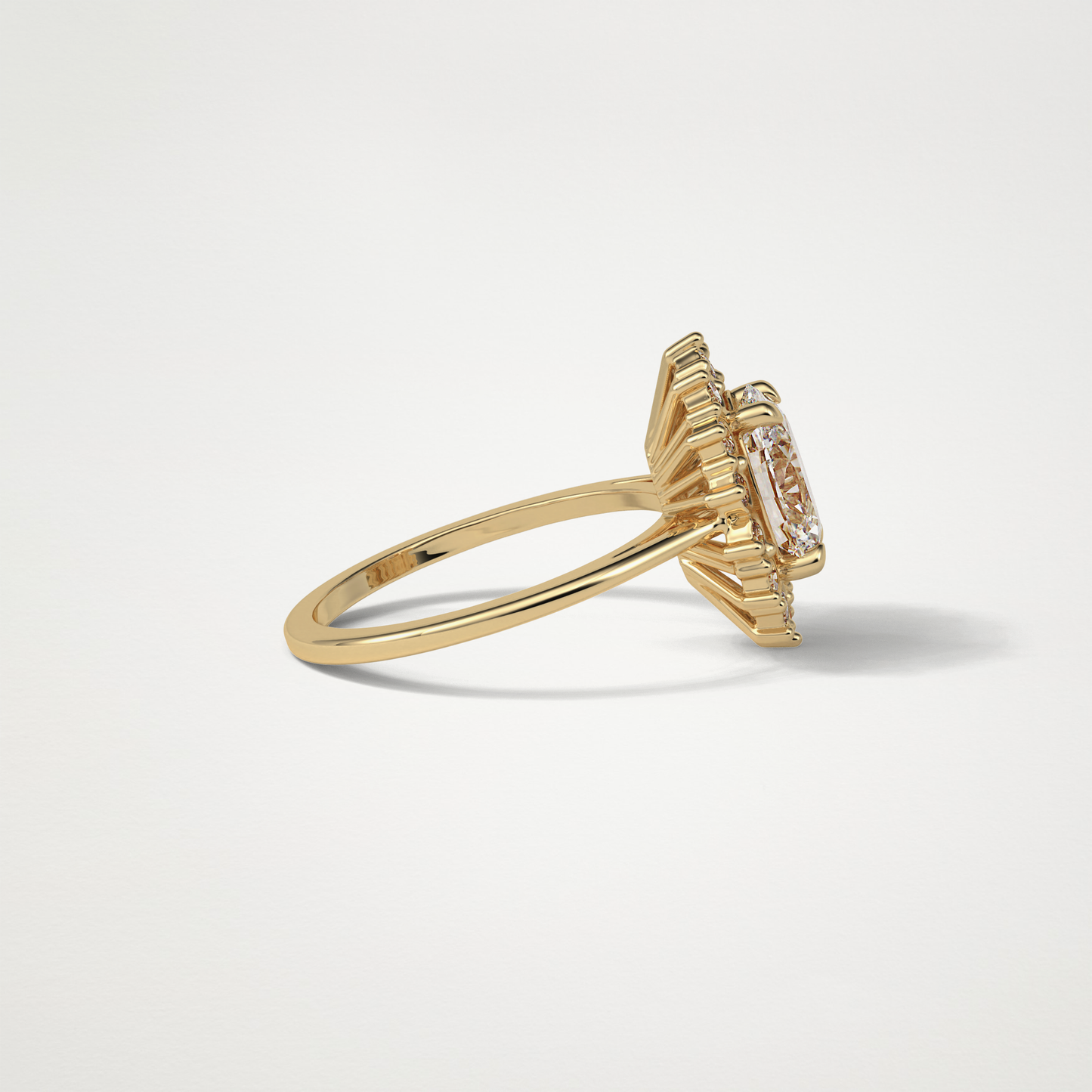Oval Halo Lab Grown Diamond Engagement Ring