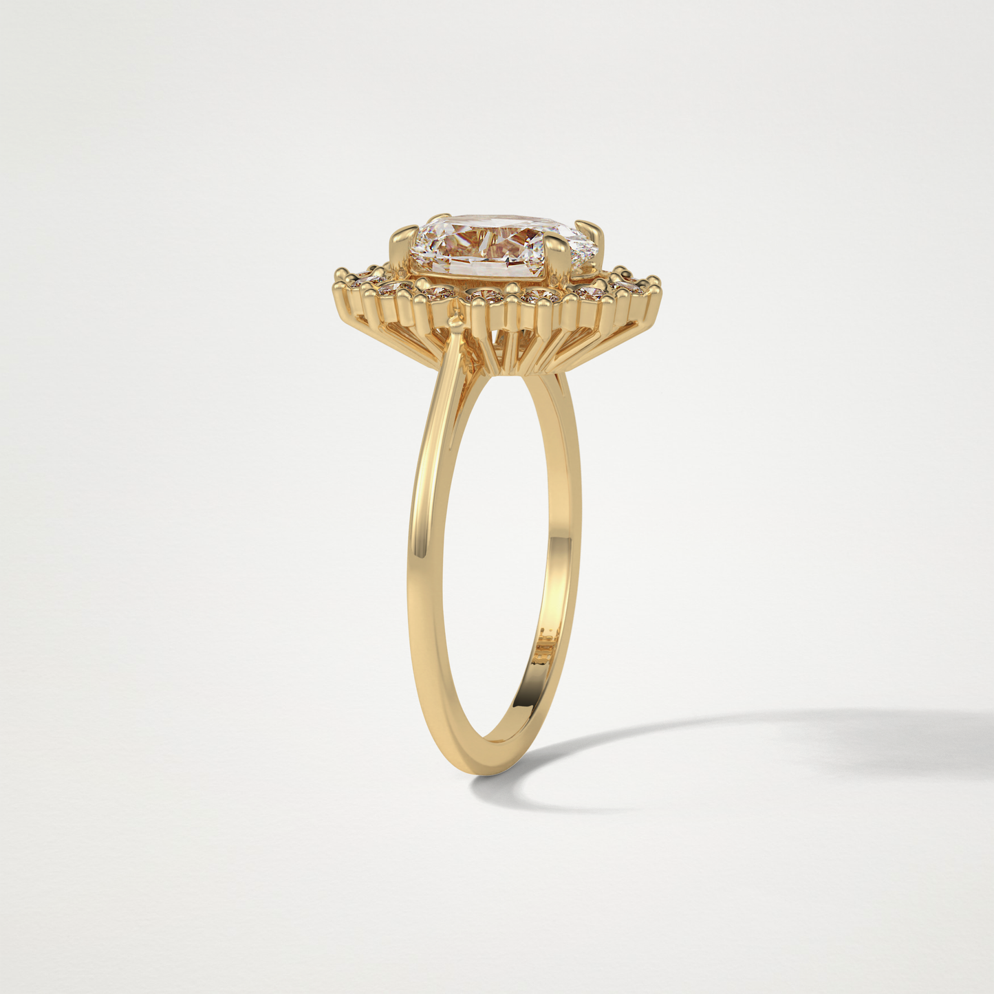 Oval Halo Lab Grown Diamond Engagement Ring