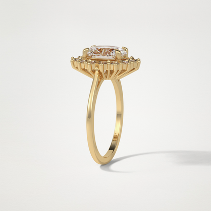 Oval Halo Lab Grown Diamond Engagement Ring