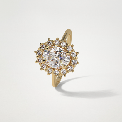 Oval Halo Lab Grown Diamond Engagement Ring