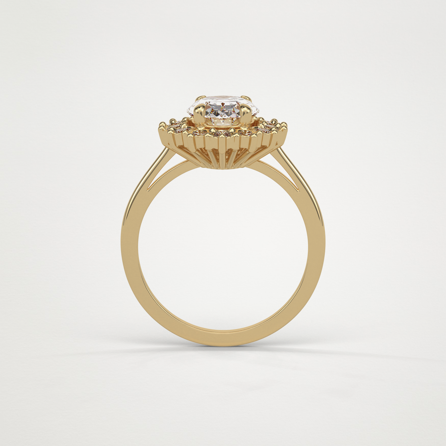 Oval Halo Lab Grown Diamond Engagement Ring
