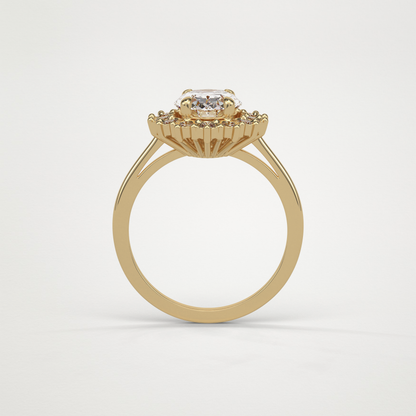 Oval Halo Lab Grown Diamond Engagement Ring