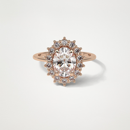 Oval Halo Lab Grown Diamond Engagement Ring