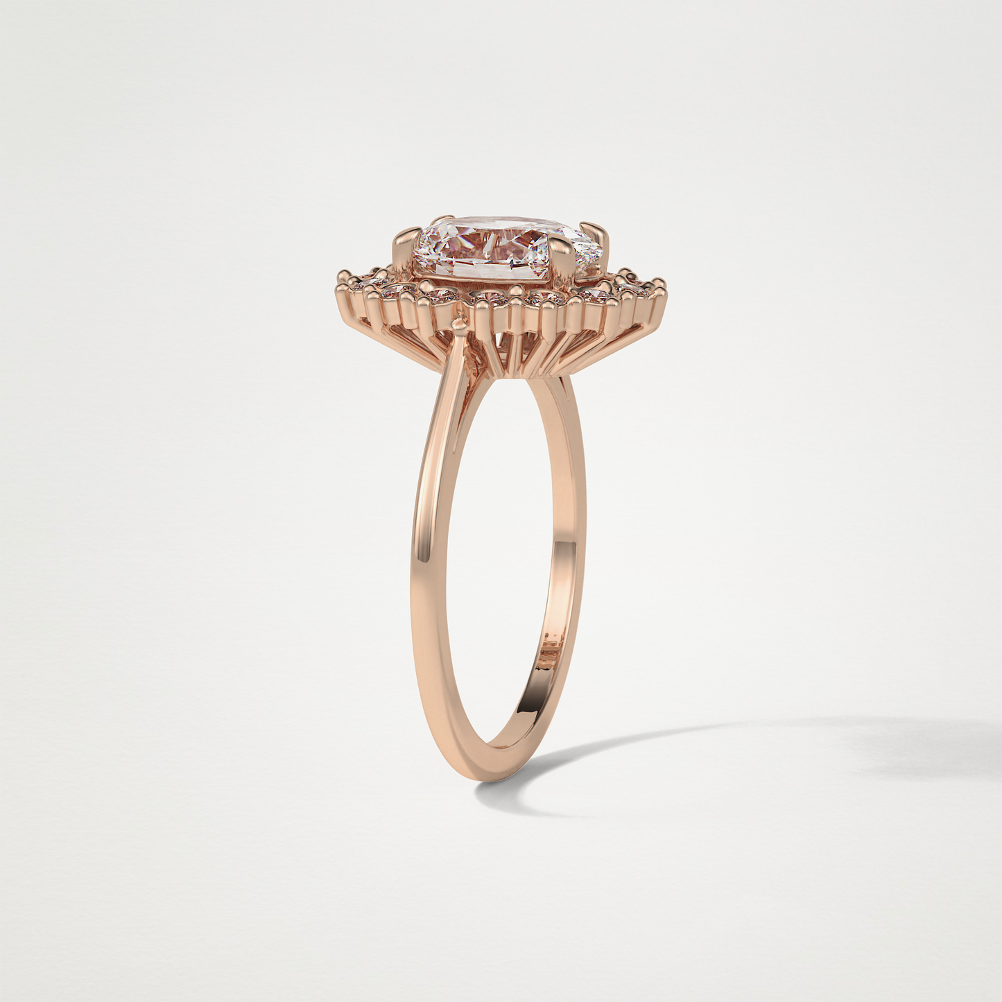 Oval Halo Lab Grown Diamond Engagement Ring