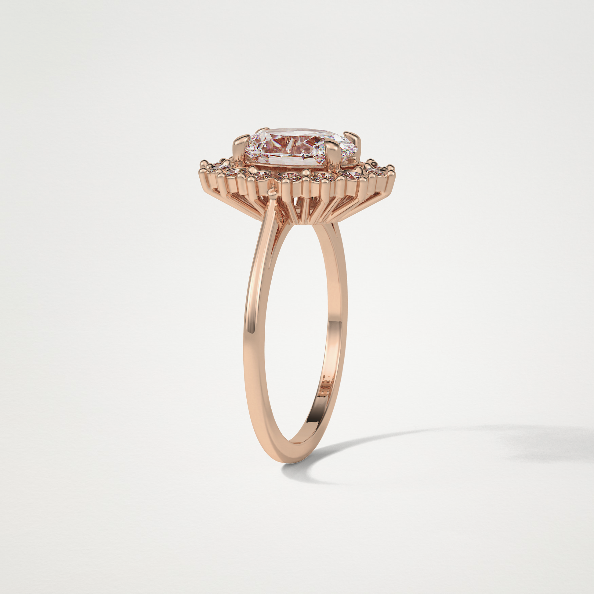 Oval Halo Lab Grown Diamond Engagement Ring