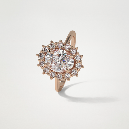 Oval Halo Lab Grown Diamond Engagement Ring