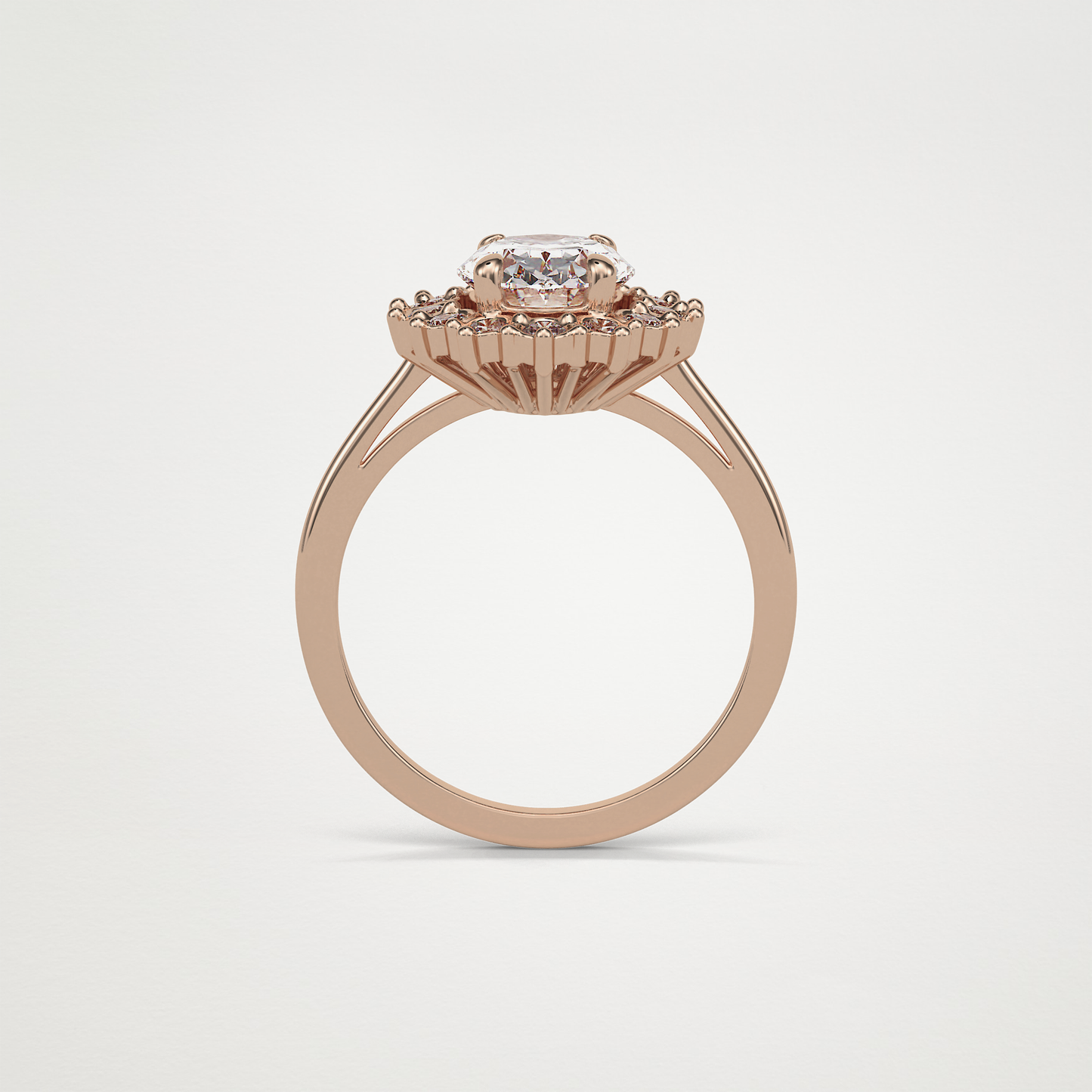 Oval Halo Lab Grown Diamond Engagement Ring