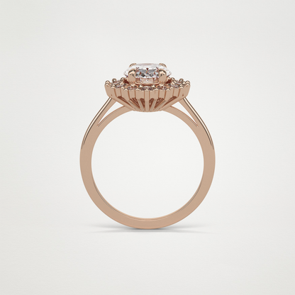 Oval Halo Lab Grown Diamond Engagement Ring