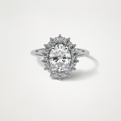 Oval Halo Lab Grown Diamond Engagement Ring