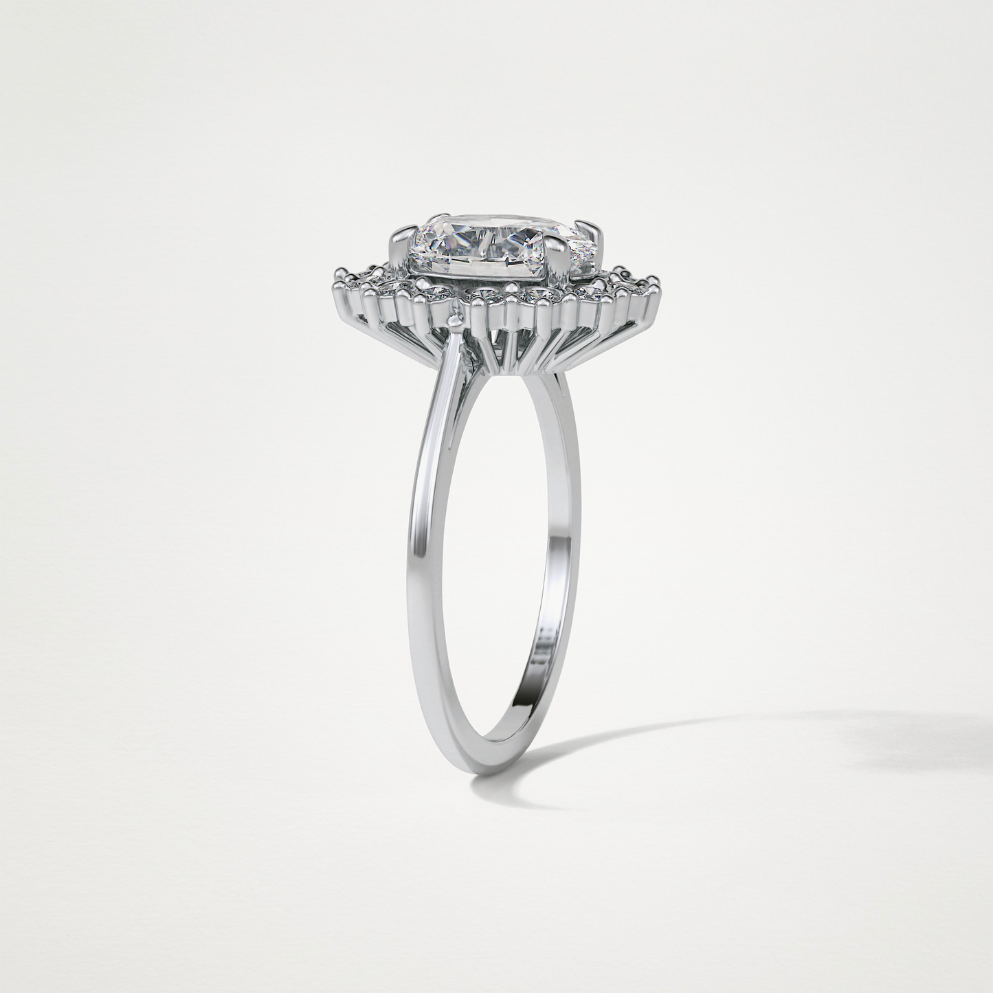 Oval Halo Lab Grown Diamond Engagement Ring