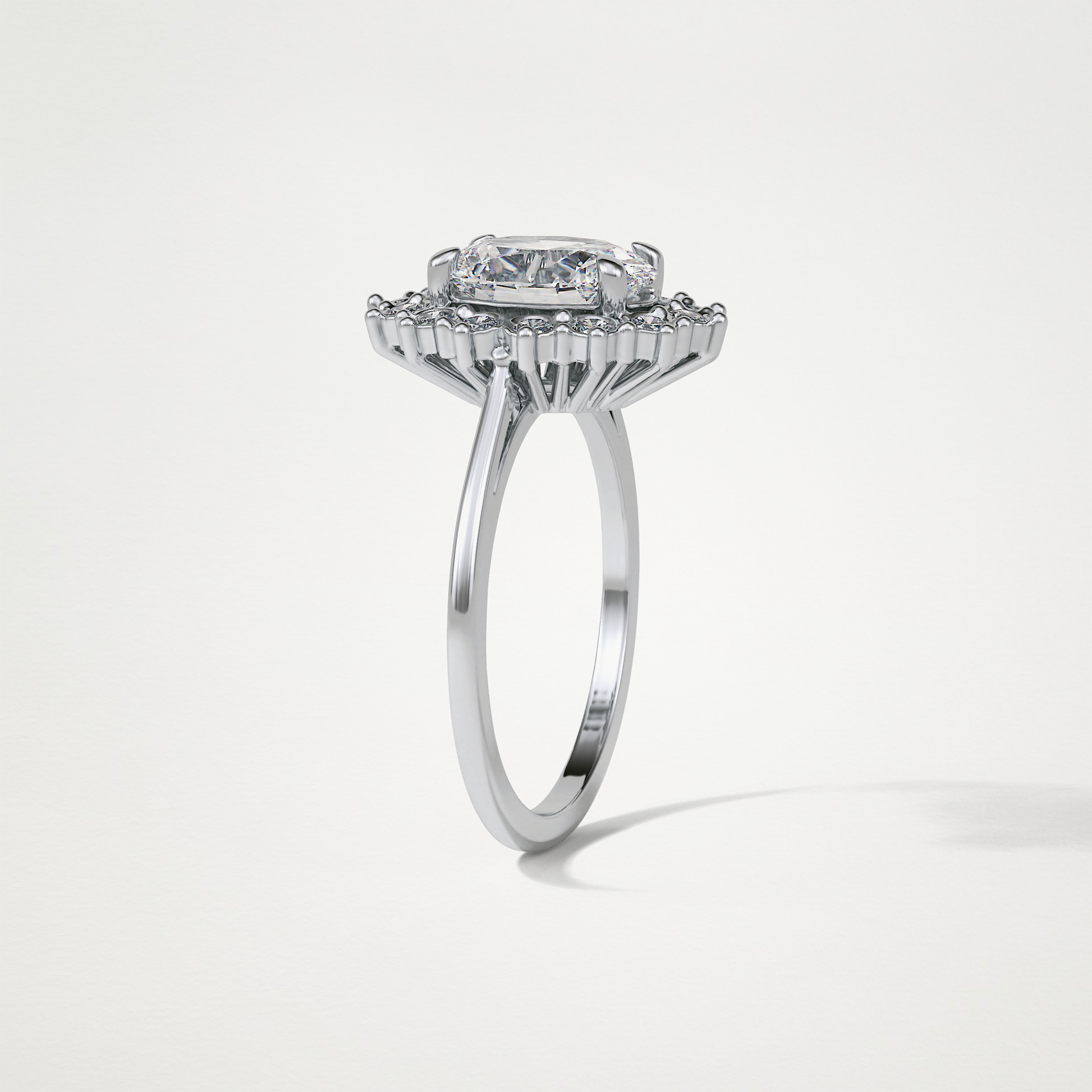 Oval Halo Lab Grown Diamond Engagement Ring