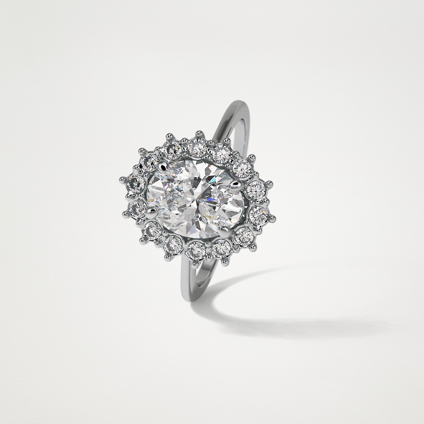 Oval Halo Lab Grown Diamond Engagement Ring