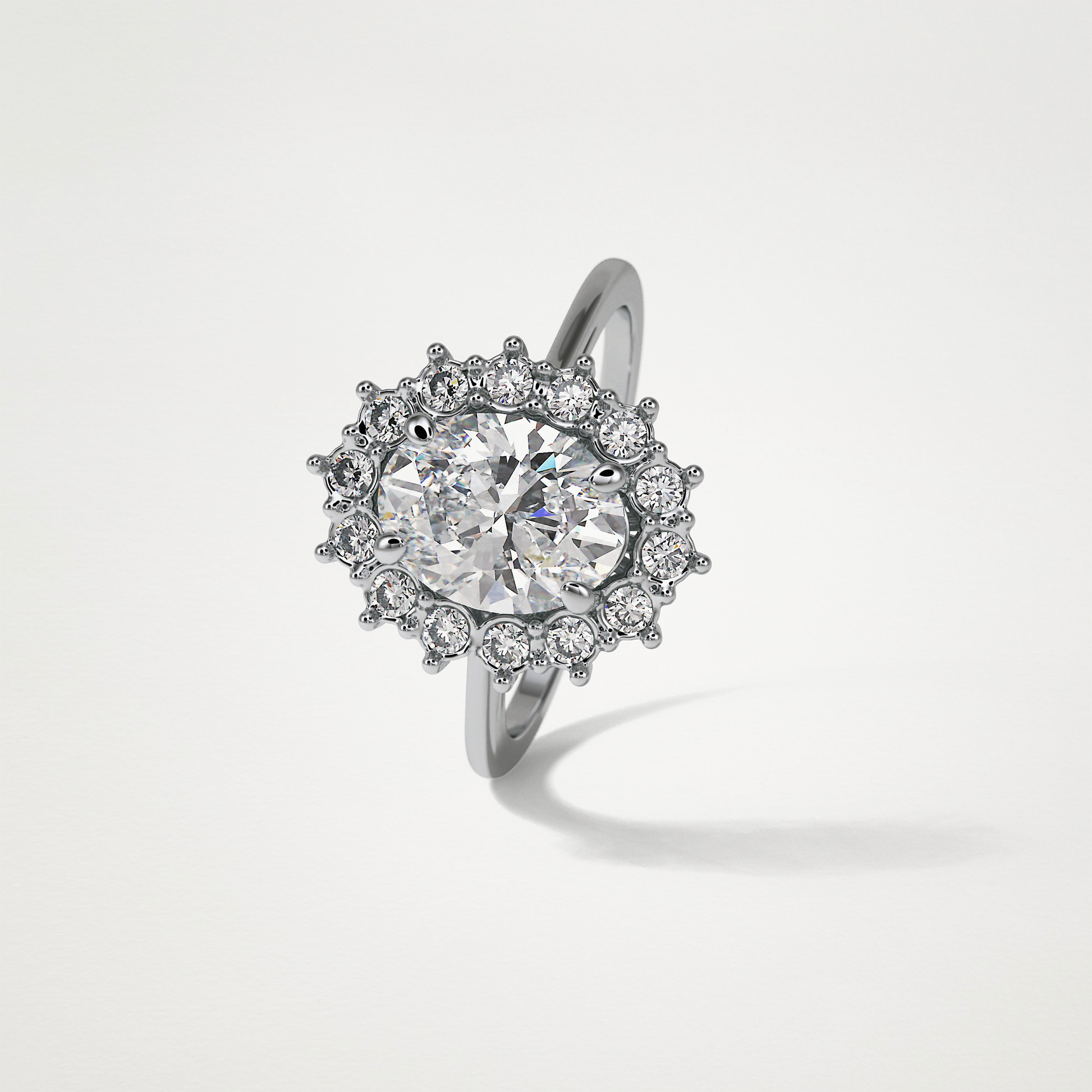 Oval Halo Lab Grown Diamond Engagement Ring
