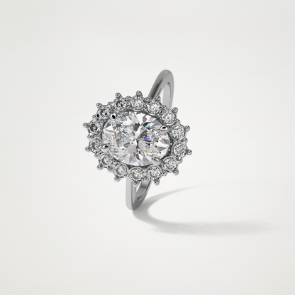 Oval Halo Lab Grown Diamond Engagement Ring