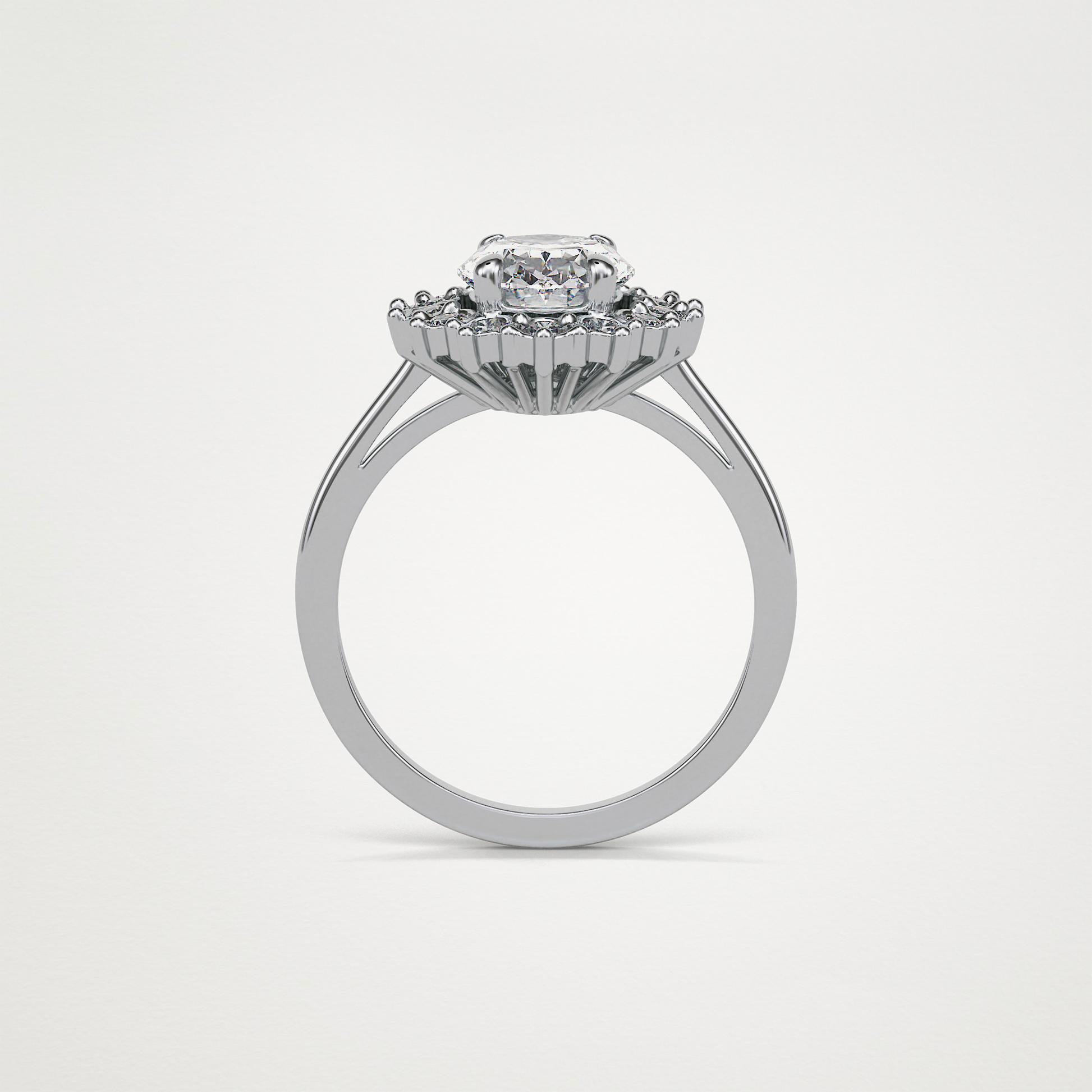 Oval Halo Lab Grown Diamond Engagement Ring